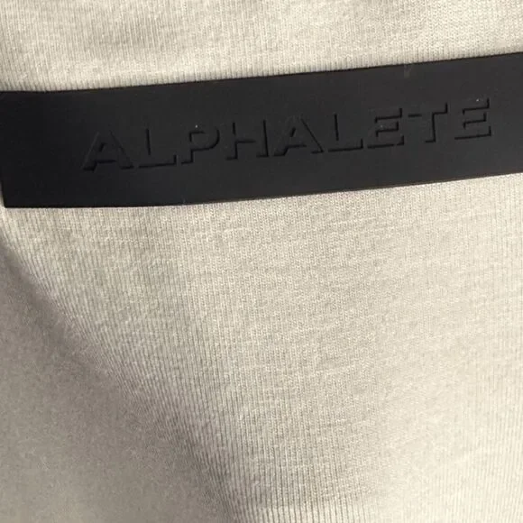 Alphalete Mens Stretch Round Neck Athletic Short Sleeve T-Shirt White Size XS - Picture 6 of 7